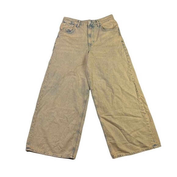 Free People Waterfalls Baggy Wide Leg Jeans We The Free Low Slung NWT Size 28 - Picture 4 of 6